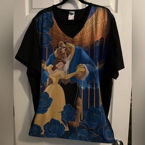 Disney Beauty and the Beast Scrub Top